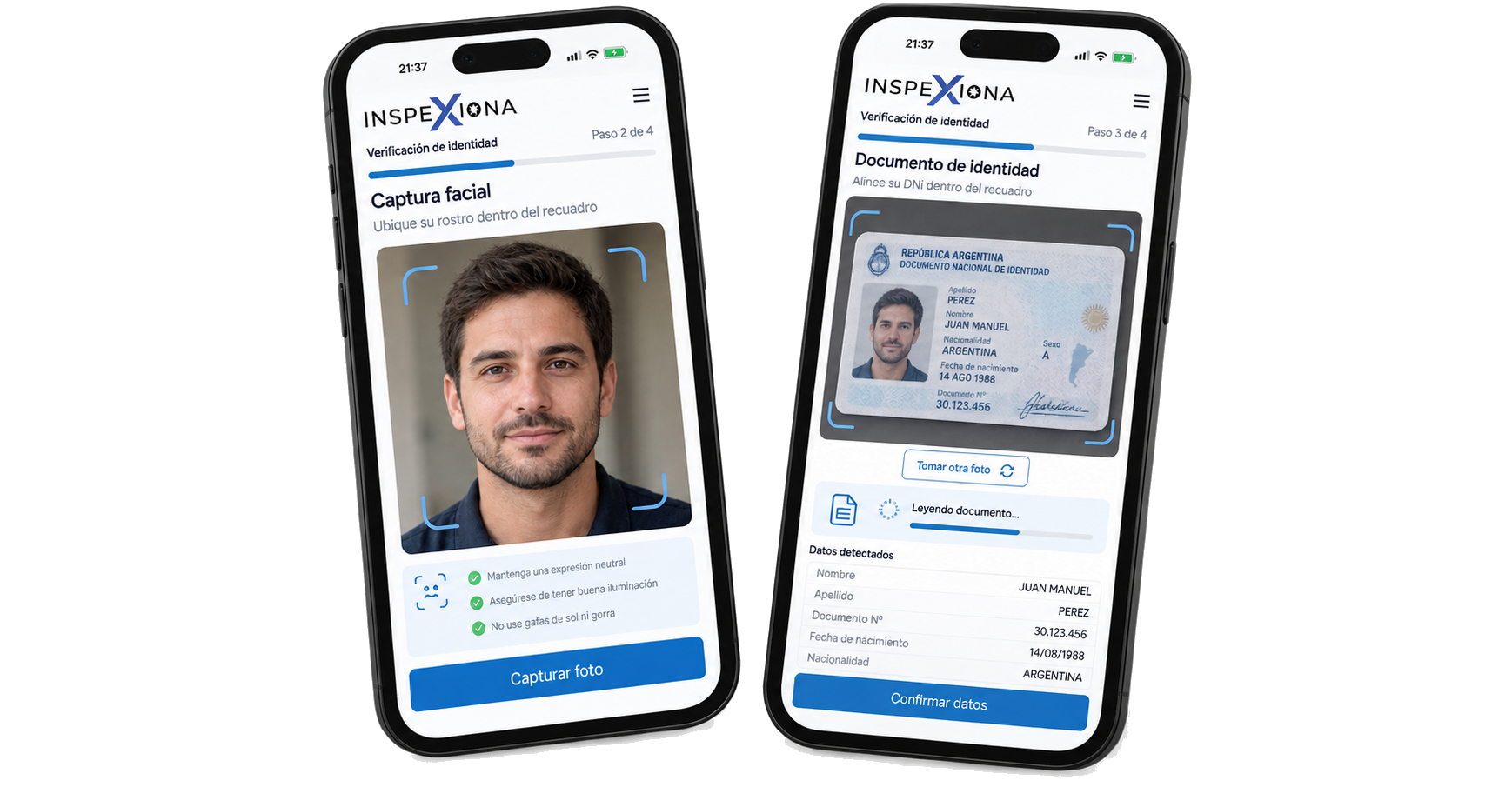 Aceptación de documentación, consentimientos y firma